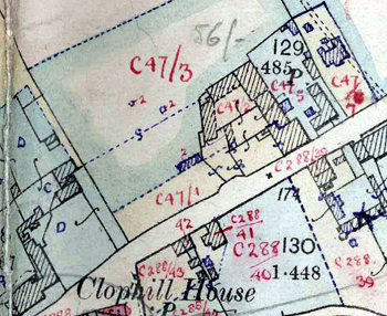 The position of the Primitive Methodist chapel in 1927